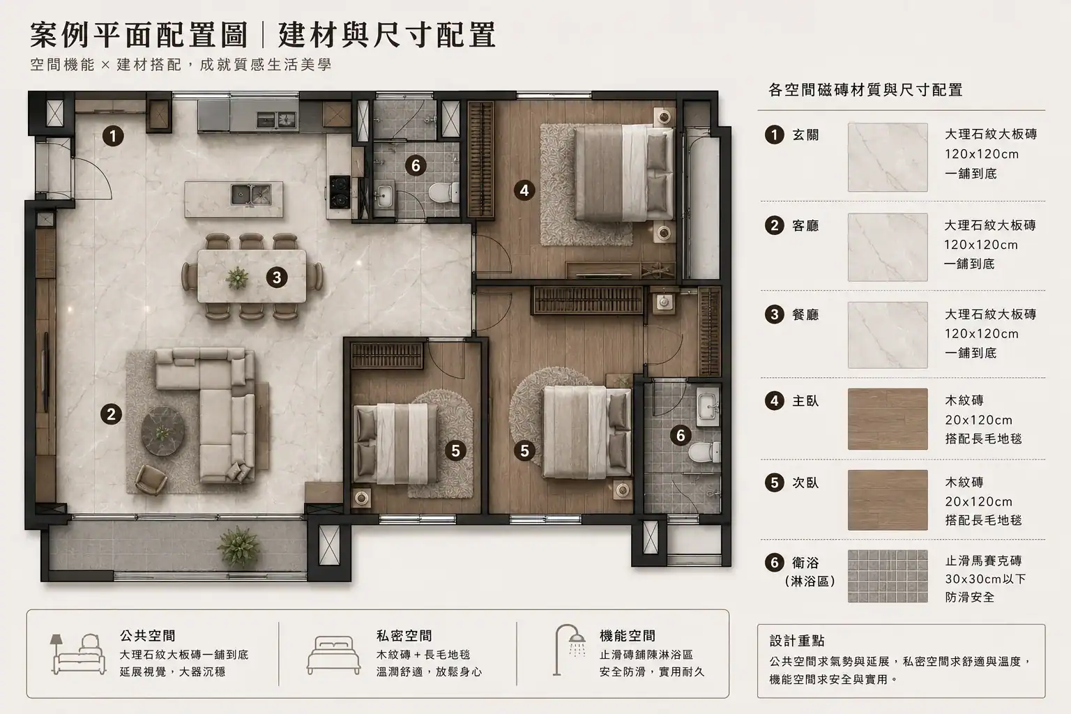 質感宅案例分享:一鋪到底的大器美學